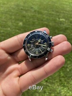 Rare Orologio Watch Chronograph Vintage For Parts Diver Sub Anni 70