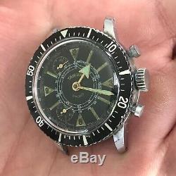 Rare Orologio Watch Chronograph Vintage For Parts Diver Sub Anni 70
