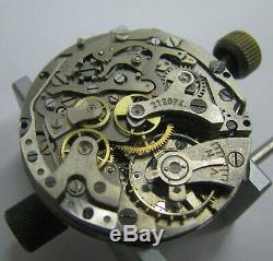 Rare Urofa 59 Tutima Fleiger Chronograph Vintage Watch Movement Dial Hands AS IS