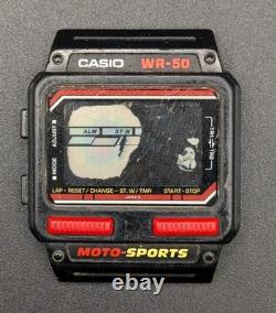 Rare Vintage CASIO WR-50 Moto-Sport Watch 511 SW 100 1980s For Parts Repair