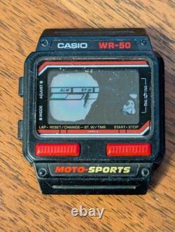 Rare Vintage CASIO WR-50 Moto-Sport Watch 511 SW 100 1980s For Parts Repair