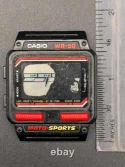 Rare Vintage CASIO WR-50 Moto-Sport Watch 511 SW 100 1980s For Parts Repair