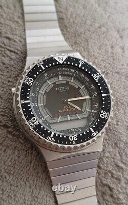 Rare Vintage Citizen Wingman Chrono Alarm Watch. As-is For Parts Or Repair