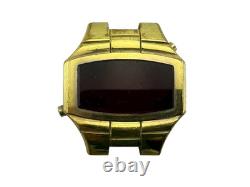 Rare Vintage Longines Wittnauer Polara 14k Gold RGP Red LED Watch FOR PARTS