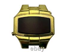 Rare Vintage Longines Wittnauer Polara 14k Gold RGP Red LED Watch FOR PARTS