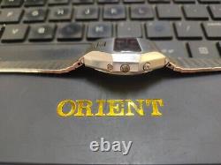Rare Vintage Orient Quartz Digital LED Men's Watch For Repair or Parts