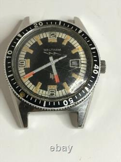 Rare Vintage Waltham Lip Nautic 3 Diver Watch for Parts or Repair