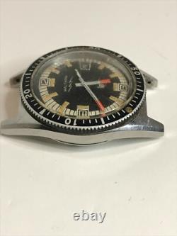 Rare Vintage Waltham Lip Nautic 3 Diver Watch for Parts or Repair