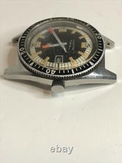 Rare Vintage Waltham Lip Nautic 3 Diver Watch for Parts or Repair