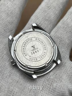 Rare Vintage Yema Digital Jump Hour 36801 Manual 17 Jewels Men's Watch for Parts