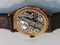 Rare Vintage leonidas Triple Date Moon Phase Watch For Parts AS IS
