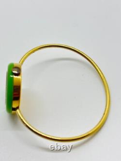 Read GUCCI 11/12.2 Change Bezel Watch Gold Green Dial Not tested For Parts
