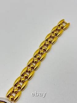 Read GUCCI Change Bezel 1100-L Watch Gold Dial Womens For Parts