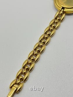 Read GUCCI Change Bezel 1100-L Watch Gold Dial Womens For Parts