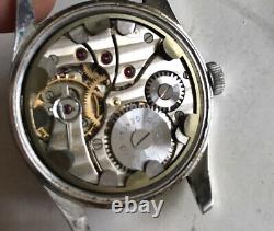 Record Watch Co Genève 022 K Military Radium Dial vintage Not Working #wmn1