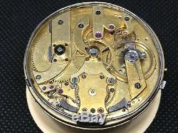 Repeater pocket watch movement for parts or repair