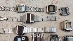 Ricoh Citizen Orient Led Mixed Lot Of 15 Watches Non Working For Parts