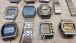 Ricoh Citizen Orient Led Mixed Lot Of 15 Watches Non Working For Parts