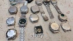 Ricoh Citizen Orient Led Mixed Lot Of 15 Watches Non Working For Parts