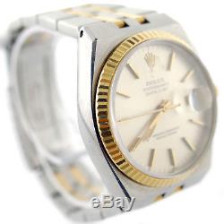 Rolex 17013b Oysterquartz Datejust 2-tone Gold+s. S. Mens Watch For Parts/repairs