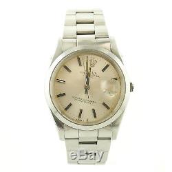 Rolex 1981 Oyster Perpetual Date 15000 Silver Dial S. S. Watch For Parts /repairs