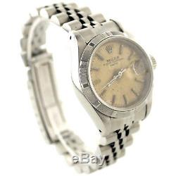 Rolex 69190 Ladies Vintage Oyster Perpetual Date Water Damaged Dial Ss Watch
