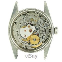 Rolex Datejust 16014 Silver Dial Mens Watch Head+movement For Parts Or Repairs