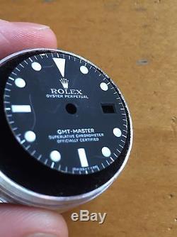Rolex GMT Master Matte Dial For 1675 Watch For Parts Vintage 1970s