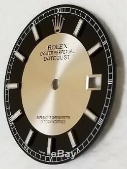 Rolex Mens Silver & Black Tuxedo Dial 36mm Datejust 116234/116200- Swiss Made