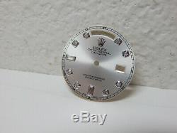 Rolex Silver diamond dial factory President Day Date 118239, 118209, 18946