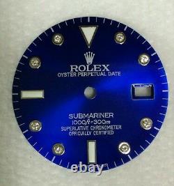 Rolex men's submariner serti luminous diamond dial S-S