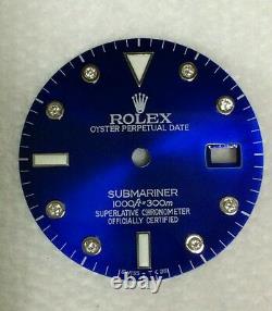 Rolex men's submariner serti luminous diamond dial S-S