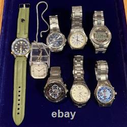 SEIKO CITIZEN Analog Digital Watch Lot 8pcs Junk for Parts Repair Untested