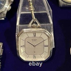 SEIKO CITIZEN Analog Digital Watch Lot 8pcs Junk for Parts Repair Untested