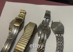 SEIKO / CiTiZEN LOT OF 7 MENS WATCHES PRE-OWNED RUNNING PARTS REPAIR