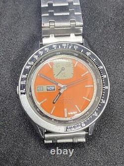 SEIKO ORANGE 6139-6040 CHRONOGRAPH AUTOMATIC 40MM For Parts or Repair (As Is)