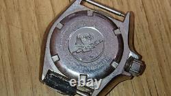 SEIKO Quartz 2525 0010 Diver Watch Boys 150m Orange Dial For Parts Junk No band