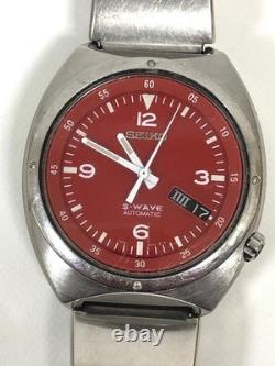 SEIKO S-Wave 7S26 0120 Automatic Watch Skeleton For Parts or Repair 38mm Junk