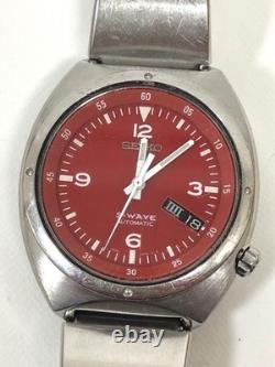 SEIKO S-Wave 7S26 0120 Automatic Watch Skeleton For Parts or Repair 38mm Junk