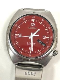 SEIKO S-Wave 7S26 0120 Automatic Watch Skeleton For Parts or Repair 38mm Junk
