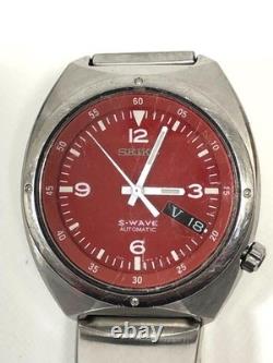 SEIKO S-Wave 7S26 0120 Automatic Watch Skeleton For Parts or Repair 38mm Junk