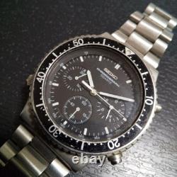 SEIKO Speedmaster 7A28-7040 Chronograph Watch 18cm For Parts/Repair JAPAN