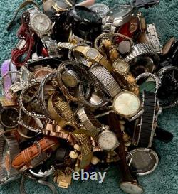 SEIKO, Timex, Citizen etc. Huge 8+ LB lot Repair Parts watches Resale AS-IS