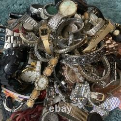 SEIKO, Timex, Citizen etc. Huge 8+ LB lot Repair Parts watches Resale AS-IS