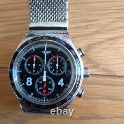 SWATCH BLACKIE Quartz Watch Black Dial For Parts Repair Junk Vintage No Battery