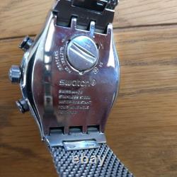 SWATCH BLACKIE Quartz Watch Black Dial For Parts Repair Junk Vintage No Battery