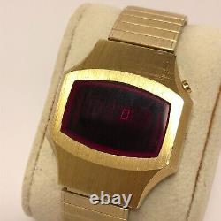 Sears Roebuck Vintage LED Watch 1970's Digital Red (For Parts)