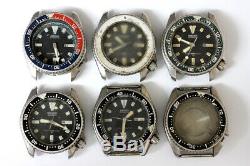 Seiko 4205 midsize divers watches/cases for parts/restore Lot nr. 139026