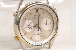 Seiko 7A38 Speedmaster Quartz Chronograph Day Date Watch, Good Movement