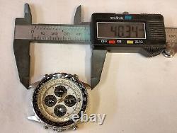 Seiko Chronograph Quartz 7t34-6b00 Japan Men's Not Working Vintage Watch